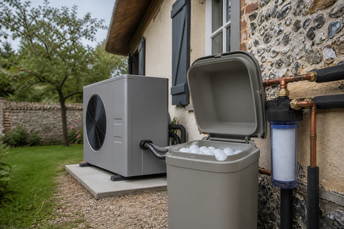Bac à sel ouvert et cartouche de filtration antitartre